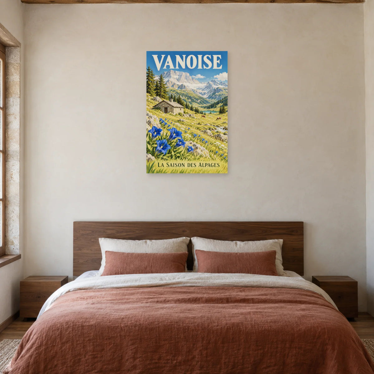 Affiche Vanoise - Alpage d'été dans une chambre - Art Virtuoso