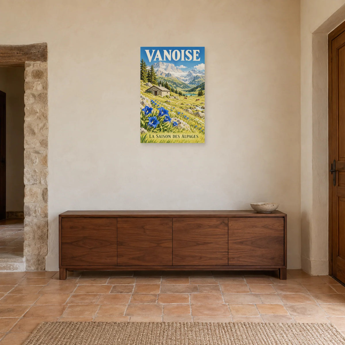 Affiche Vanoise - Alpage d'été dans une entrée ou un couloir - Art Virtuoso