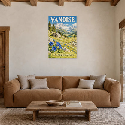 Affiche Vanoise - Alpage d'été dans un salon - Art Virtuoso
