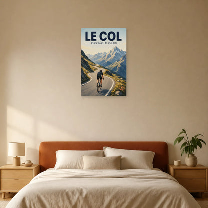 Affiche Cyclisme montagne – Le col dans une chambre - Art Virtuoso