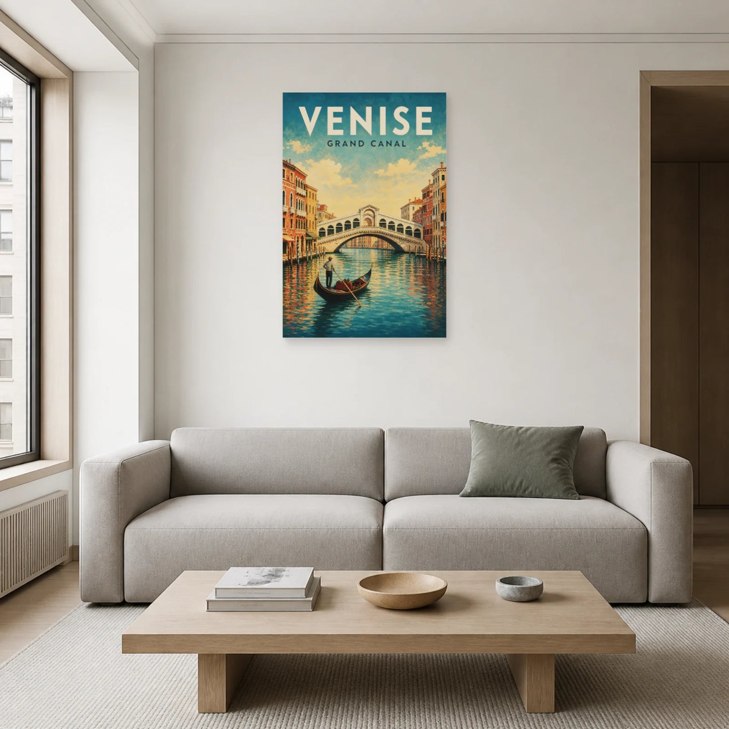 Affiche Venise – Grand Canal dans un salon - Art Virtuoso