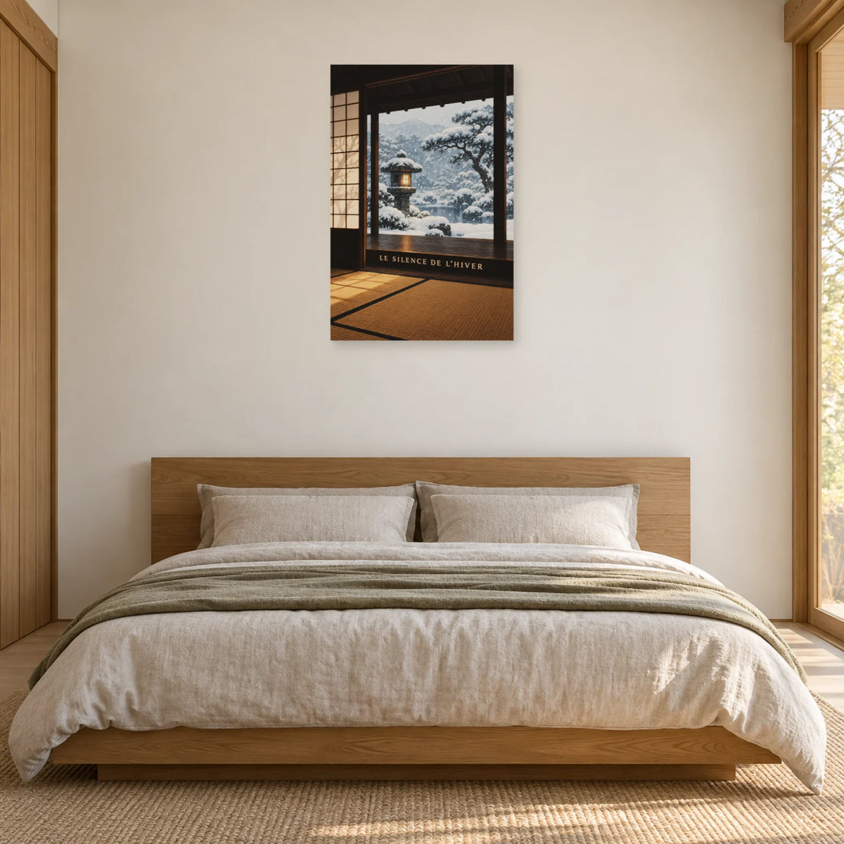 Affiche Véranda japonaise - Silence d'hiver dans une chambre - Art Virtuoso