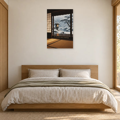 Affiche Véranda japonaise - Silence d'hiver dans une chambre - Art Virtuoso