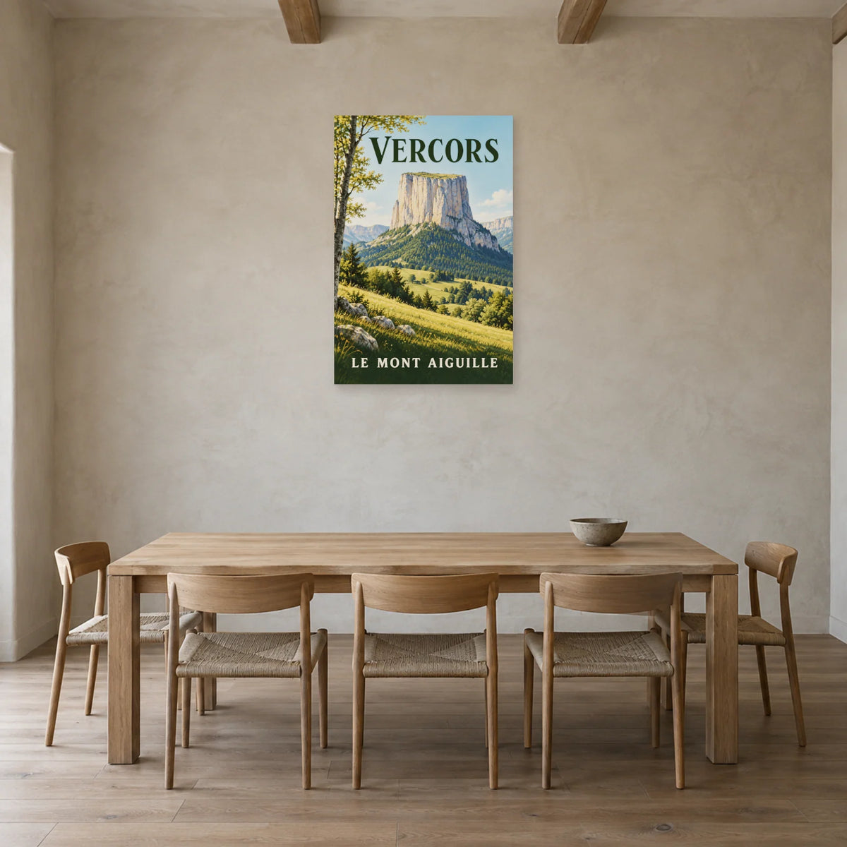 Affiche Vercors - Mont Aiguille dans une salle à manger - Art Virtuoso