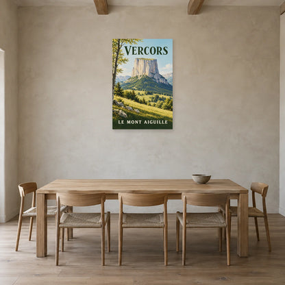 Affiche Vercors - Mont Aiguille dans une salle à manger - Art Virtuoso
