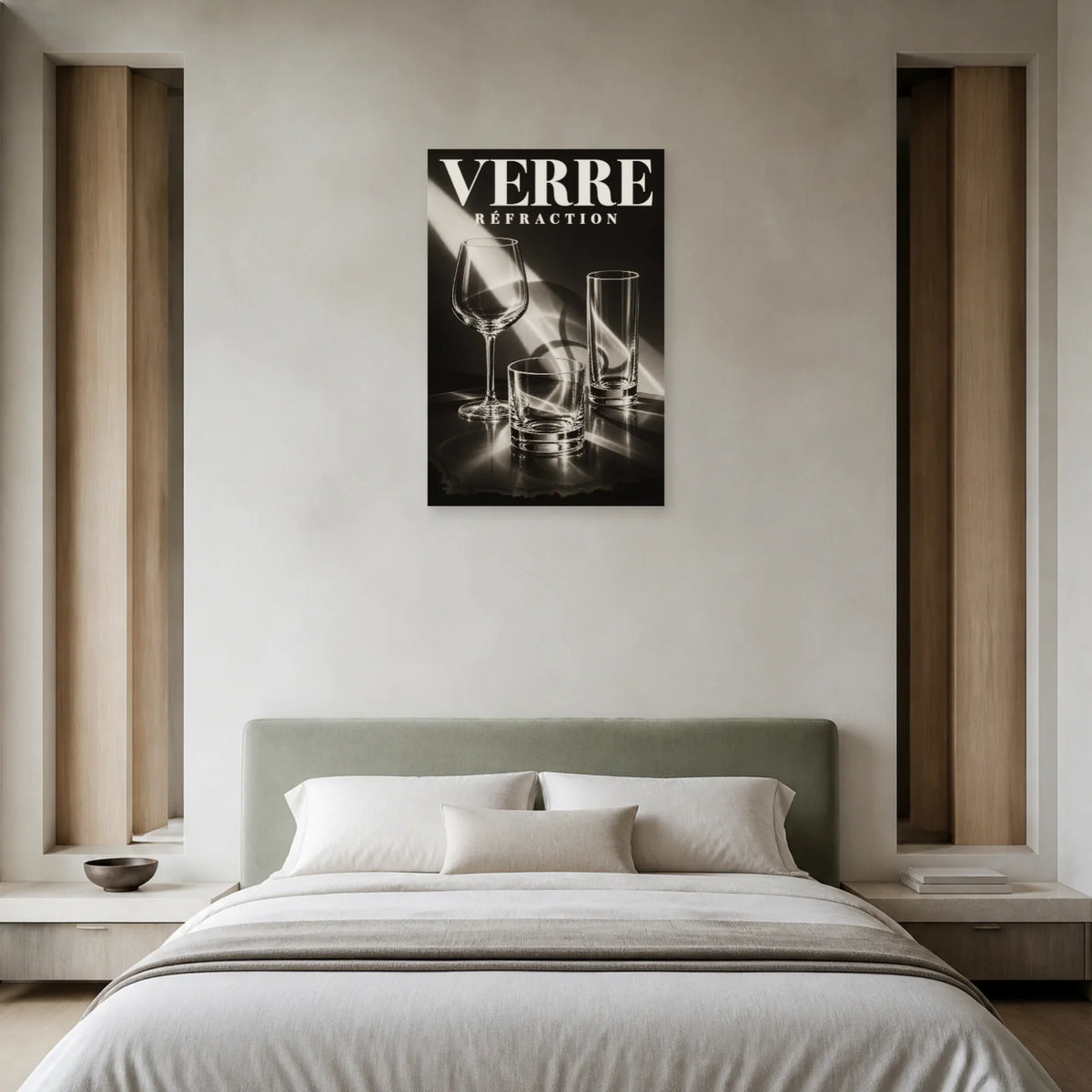 Affiche Verre – Réfraction dans une chambre - Art Virtuoso