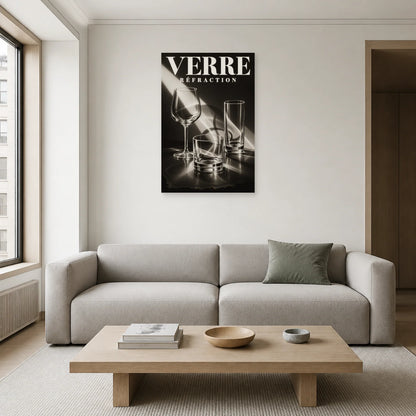 Affiche Verre – Réfraction dans un salon - Art Virtuoso