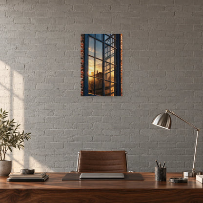 Affiche Verrière d’usine - Reflets dans un bureau - Art Virtuoso