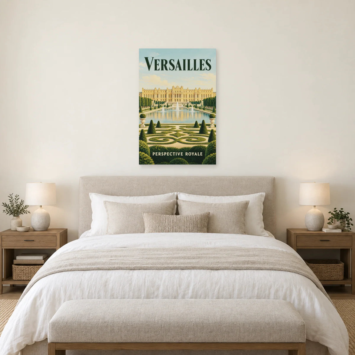 Affiche Versailles - Perspective royale dans une chambre - Art Virtuoso