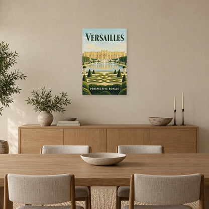 Affiche Versailles - Perspective royale dans une salle à manger - Art Virtuoso