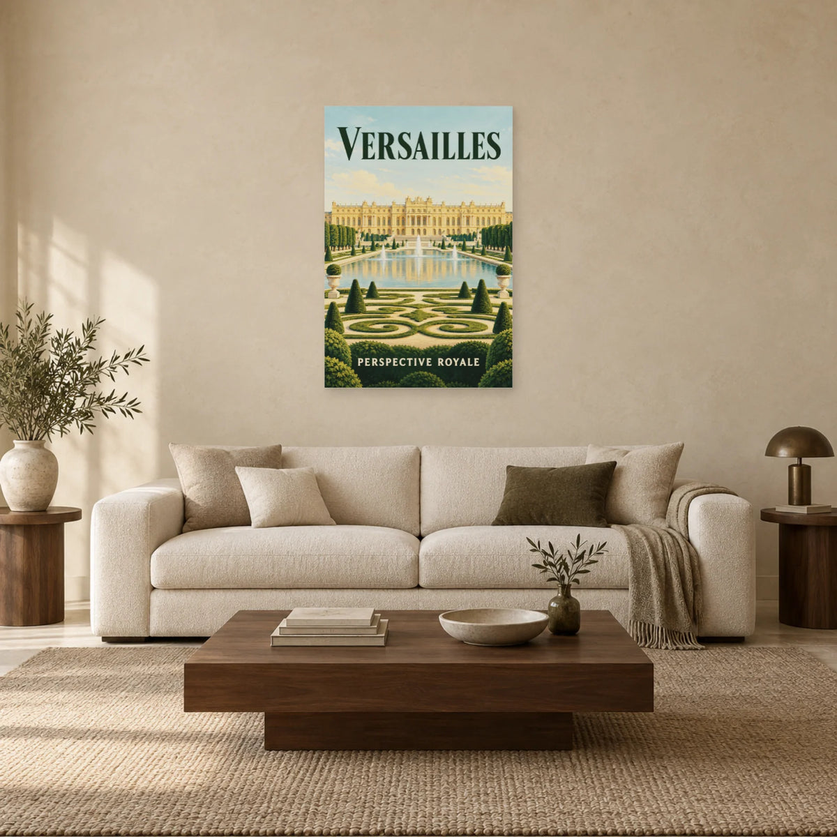 Affiche Versailles - Perspective royale dans un salon - Art Virtuoso