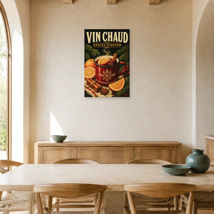 Affiche Vin chaud, épices d'hiver dans une salle à manger - Art Virtuoso