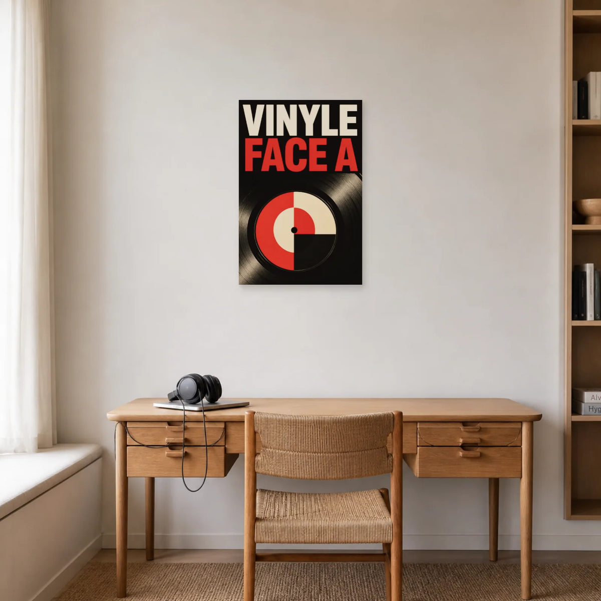Affiche Vinyle – Face A dans un bureau - Art Virtuoso