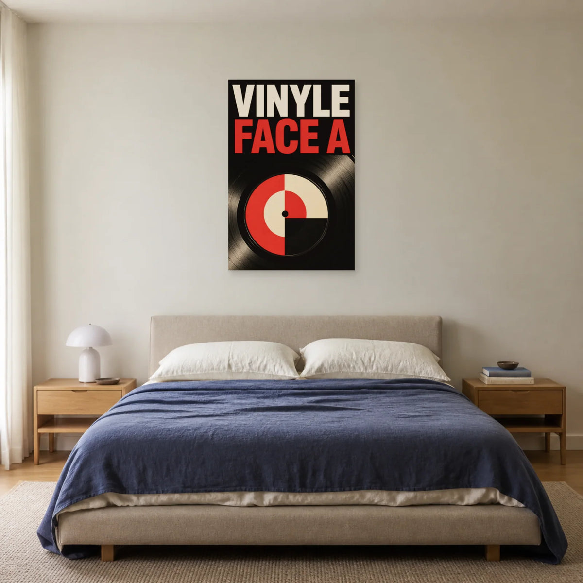 Affiche Vinyle – Face A dans une chambre - Art Virtuoso