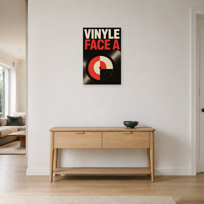Affiche Vinyle – Face A dans une entrée ou un couloir - Art Virtuoso