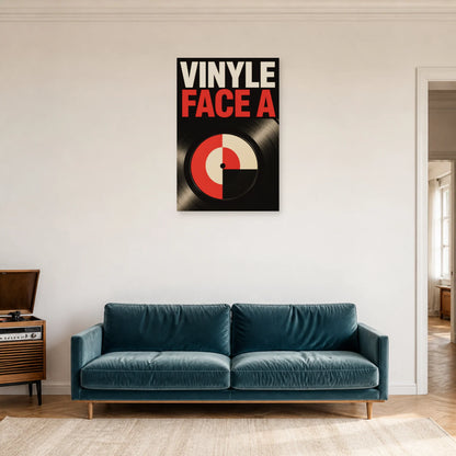 Affiche Vinyle – Face A dans un salon - Art Virtuoso