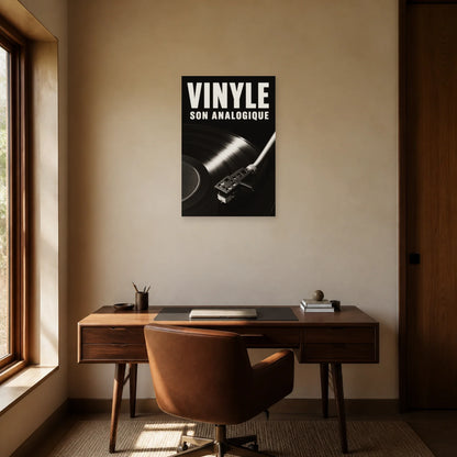 Affiche Vinyle – Son Analogique dans un bureau - Art Virtuoso