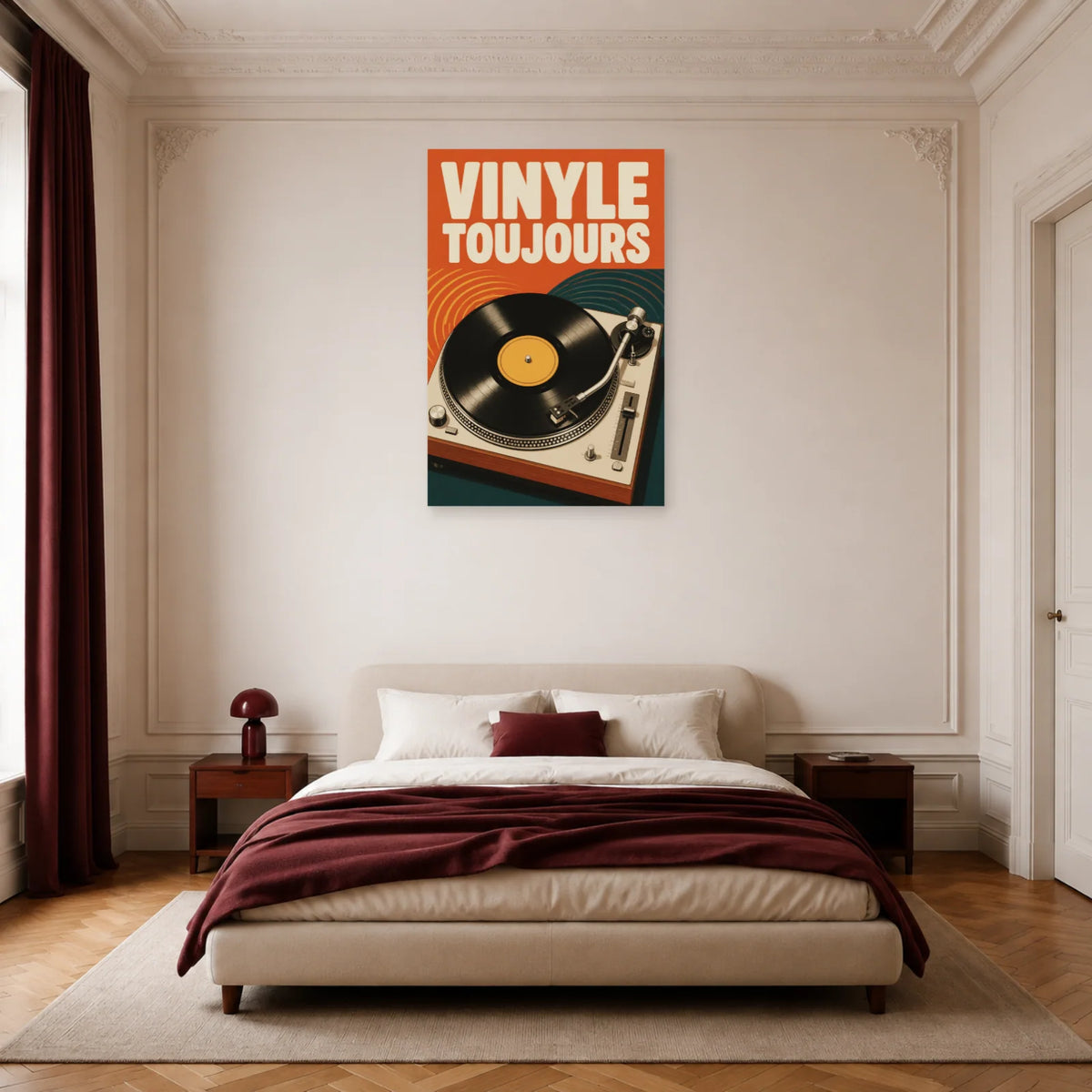 Affiche Vinyle vintage - Toujours dans une chambre - Art Virtuoso