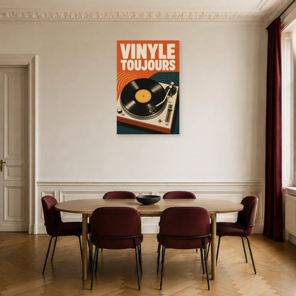 Affiche Vinyle vintage - Toujours dans une salle à manger - Art Virtuoso