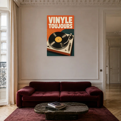 Affiche Vinyle vintage - Toujours dans un salon - Art Virtuoso