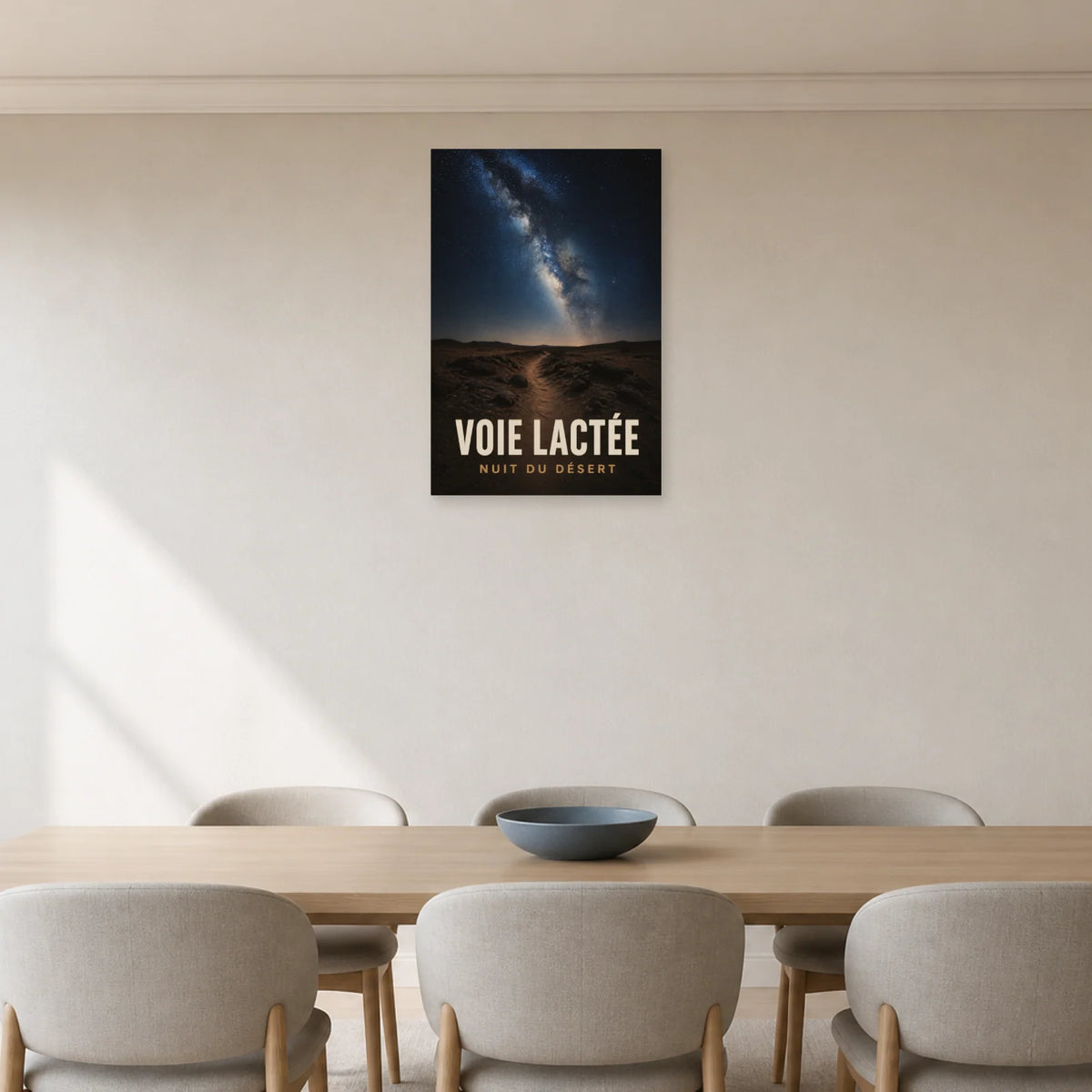 Affiche Voie Lactée – Nuit du Désert dans une salle à manger - Art Virtuoso