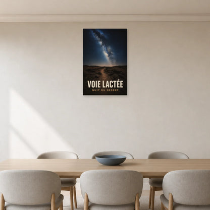 Affiche Voie Lactée – Nuit du Désert dans une salle à manger - Art Virtuoso