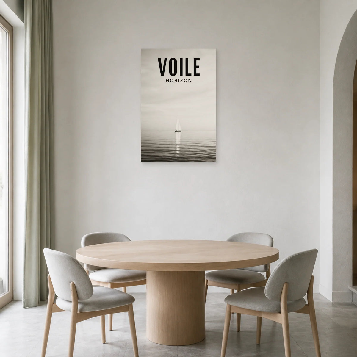 Affiche Voile – Horizon dans une salle à manger - Art Virtuoso