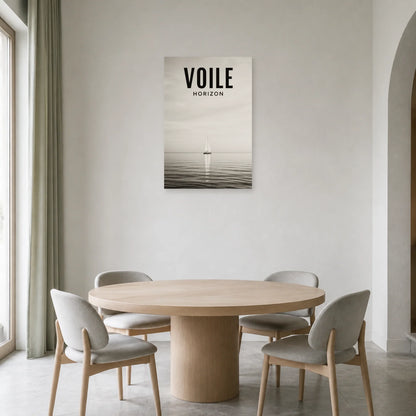 Affiche Voile – Horizon dans une salle à manger - Art Virtuoso