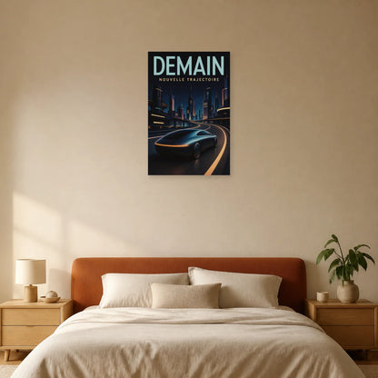 Affiche Voiture futuriste – Demain dans une chambre - Art Virtuoso