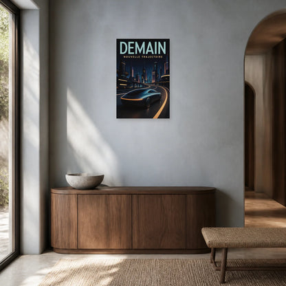Affiche Voiture futuriste – Demain dans une entrée ou un couloir - Art Virtuoso