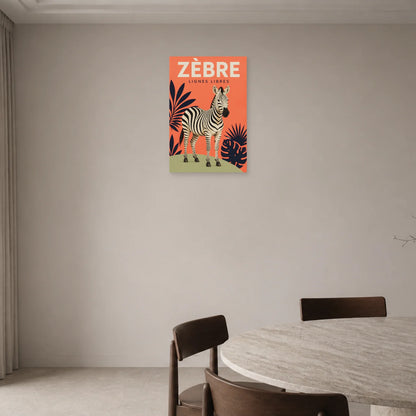 Affiche Zèbre – Lignes Libres dans une entrée ou un couloir - Art Virtuoso