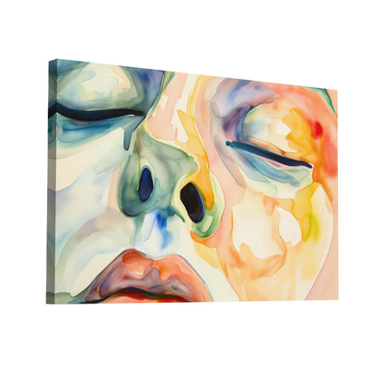 Product Hero 3D WebP Aquarelle Visage Abstrait - Expression Lyrique sur Toile - Art Virtuoso