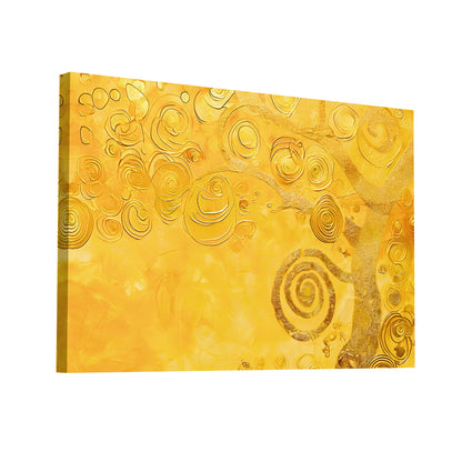 Product Hero 3D WebP Tableau Arbre - Peinture Abstraite Dorée - Art Virtuoso
