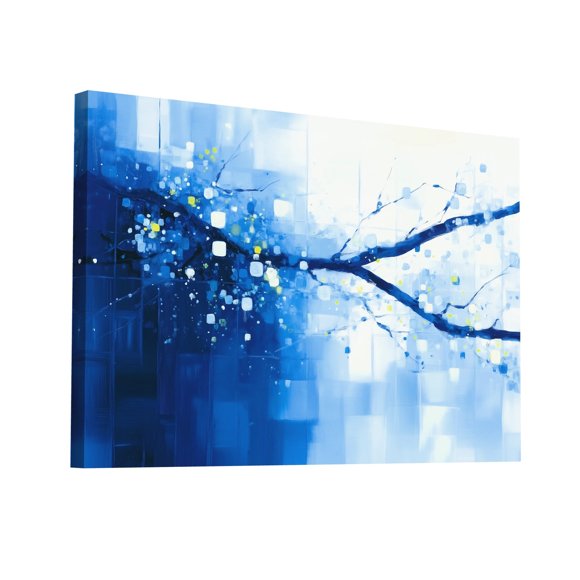 Product Hero 3D WebP Tableau Art Abstrait Bleu - Nocturne & Hivernal - Art Virtuoso