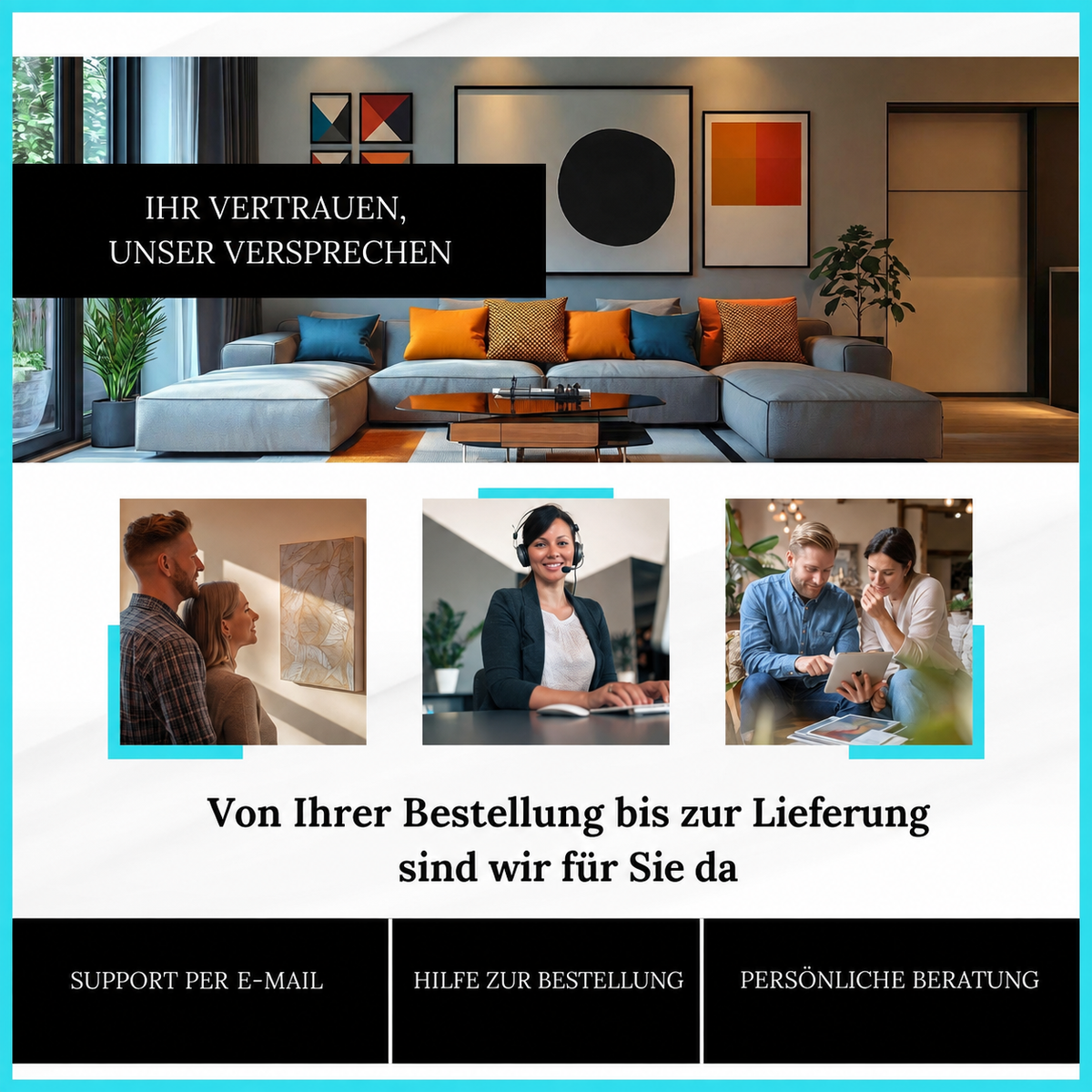 Kundenservice per E-Mail, Hilfe zur Bestellung und persönliche Beratung.