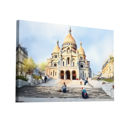 Product Hero 3D WebP Tableau Basilique du Sacré-Cœur sur la Butte de Montmartre - Art Virtuoso