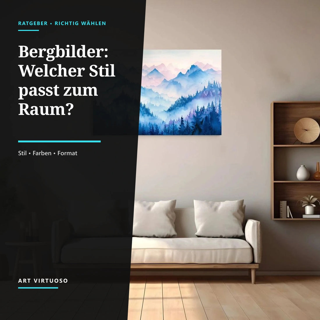 Bergbilder: Welcher Stil schafft eine ruhige Einrichtung?