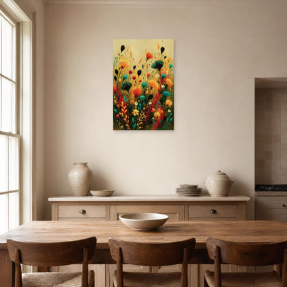 Cadre Bohème Fleurs Séchées dans une cuisine - Art Virtuoso