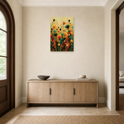 Cadre Bohème Fleurs Séchées dans une entree ou un couloir - Art Virtuoso