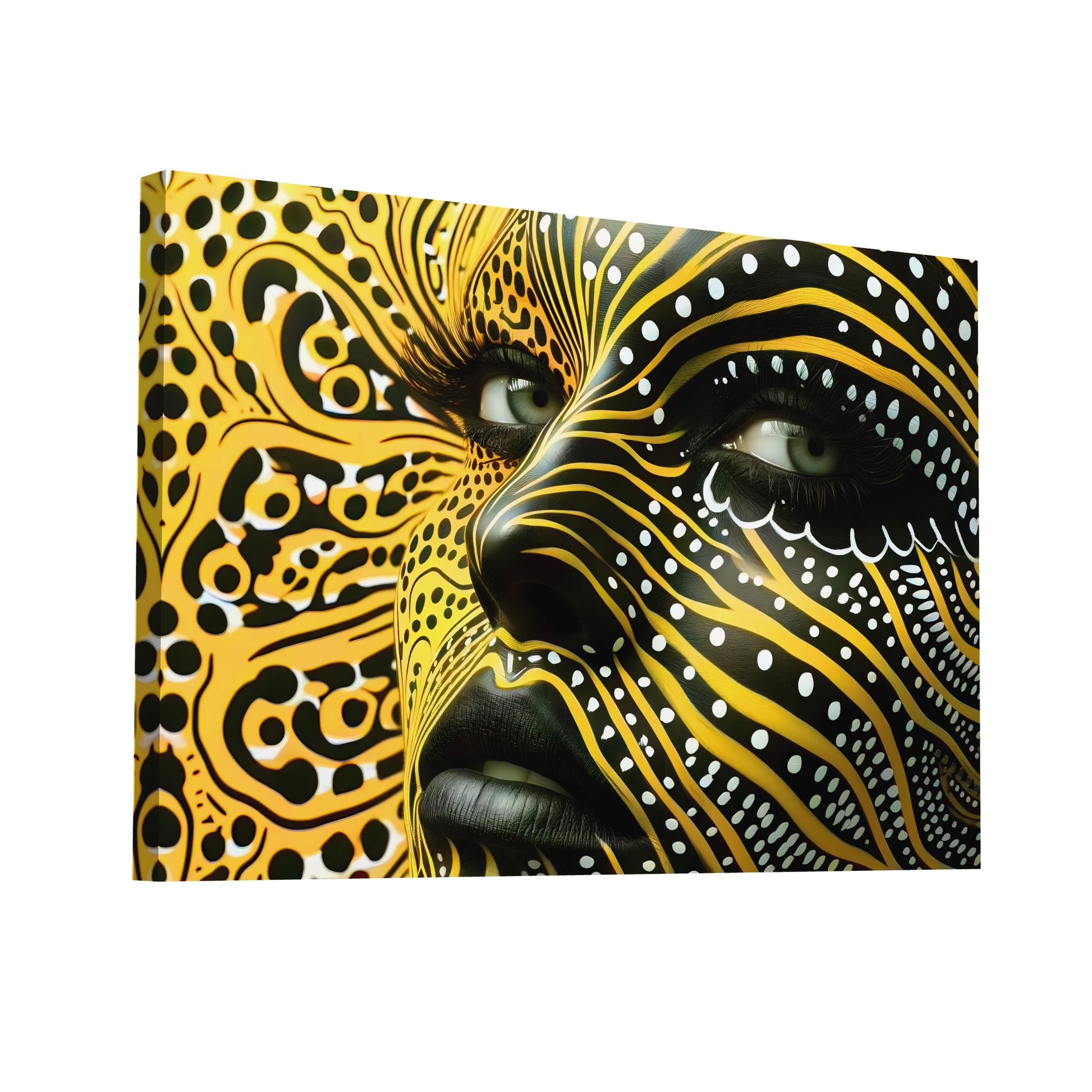 Product Hero 3D WebP Cadre Visage Abstrait - Oeuvre Murale Captivante - Art Virtuoso