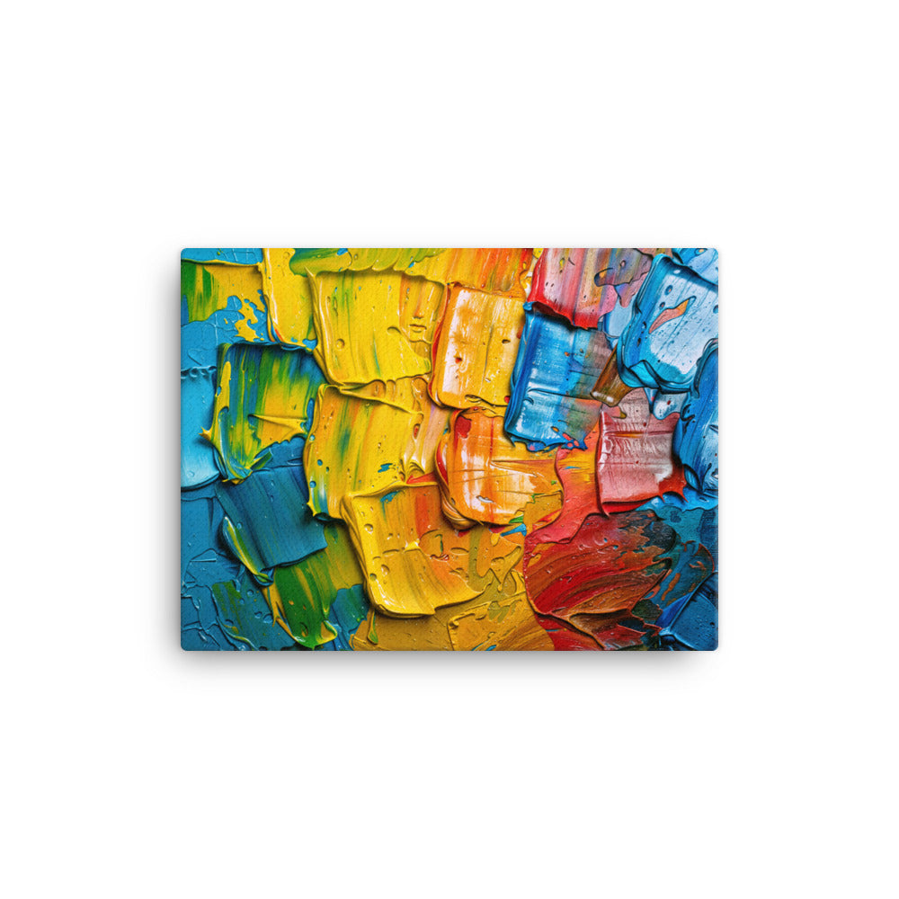 Tableau Abstrait Peinture - Couleurs comme au Couteau