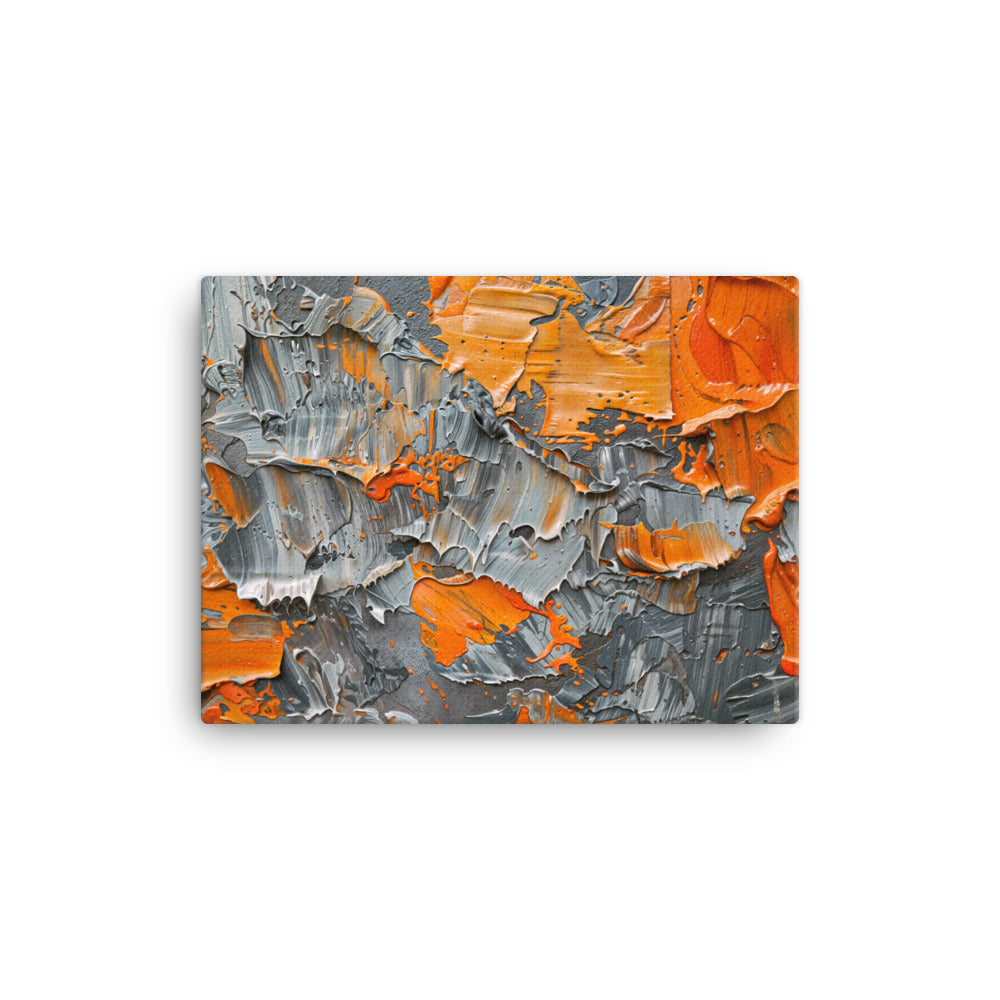 Tableau Abstrait Orange et Gris - Virtuoso