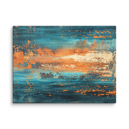 Tableau Abstrait Coucher de Soleil  Art Virtuoso S  