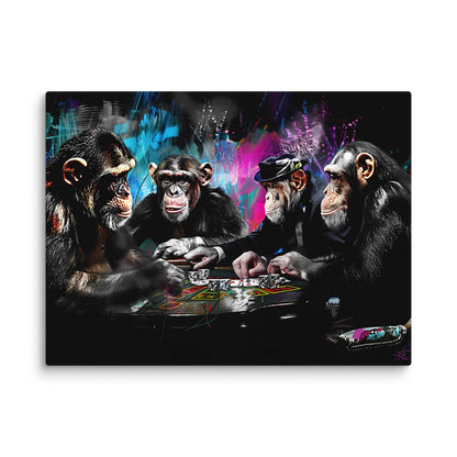 Tableau Singe - Poker Street Art  Art Virtuoso S  