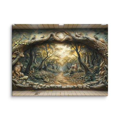 Toile Street Art- Échappée en Forêt  Art Virtuoso S