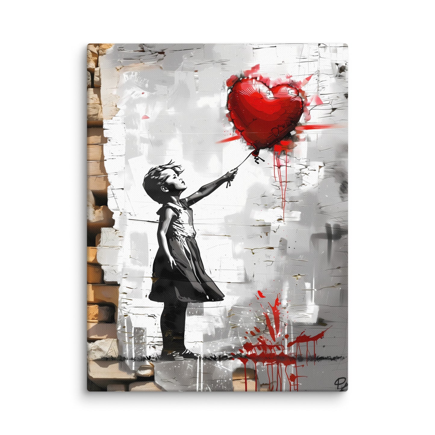 Tableau Street Art - Ballon Rouge