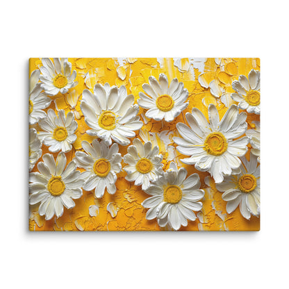 Tableau Marguerites sur Fond Jaune  Art Virtuoso S  