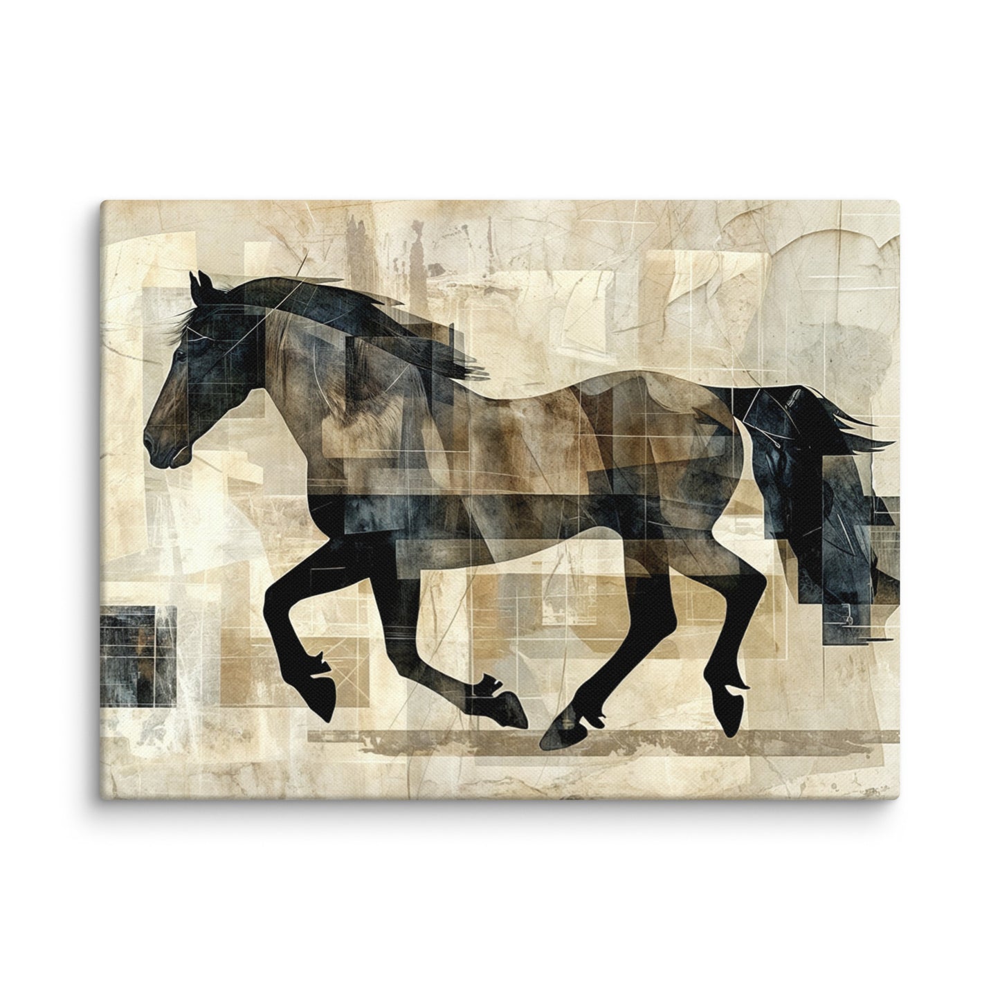 Tableau Cheval Abstrait - Élan de Liberté