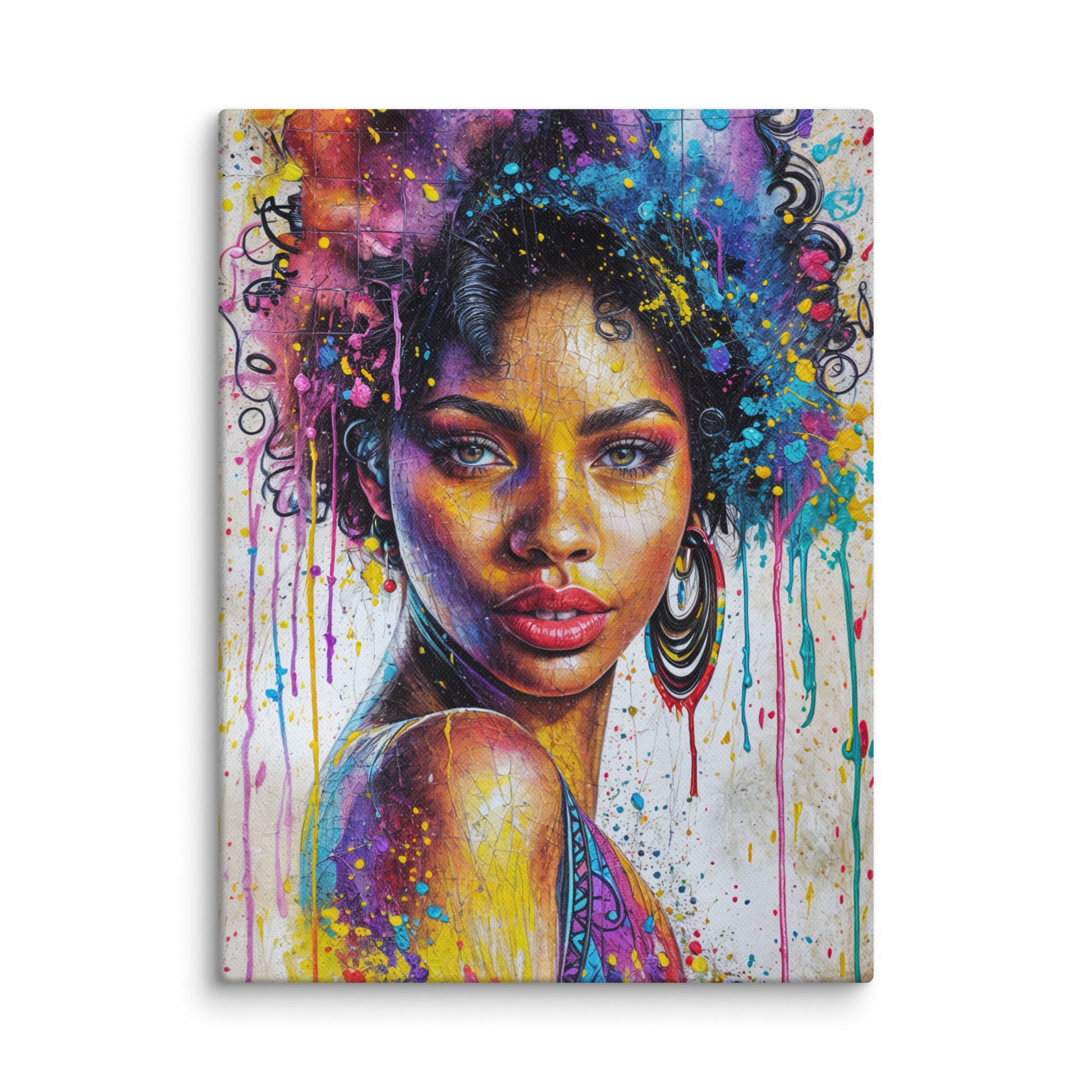 Tableau Africaine Couleur - Afro Queen  Art Virtuoso S  