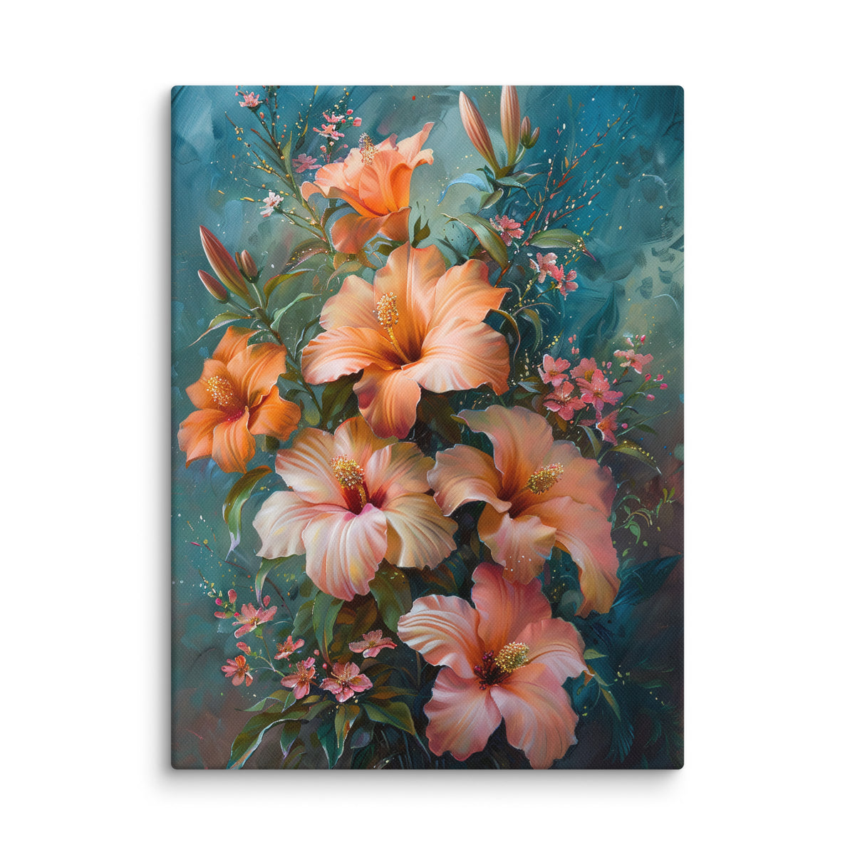 Hibiskus Blumen Kunstdruck